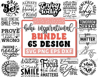 Boho Inspirational Svg Bundle, Motivational Svg, Mental Health, Positive Svg, Self Love Svg, Mental Health Awareness, Cut Files for Cricut
