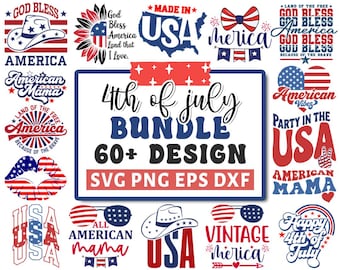 4th of July SVG Bundle, July 4th SVG, Fourth of July Svg, Independence Day Svg, Patriotic svg, American Flag Png, Cut Files for Cricut