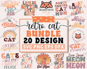 猫の svg バンドル、猫好きの svg、猫のお母さん svg、面白い猫 svg、猫の名言 svg、猫の格言 svg、ペット svg バンドル、毛皮のお母さん svg、クリカット シルエット