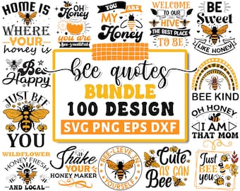 Bee Quotes Svg Bundle, Bee Hive Svg, Bee Png, Honeycomb Svg, Bee Clipart, Queen Bee Svg, Honey Bee Svg, Cute Bee Svg, Cricut Silhouette Png
