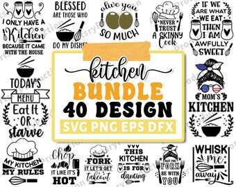 Kitchen Quotes Svg Bundle, Happy Kitchen Svg, Cutting Board Svg, Kitchen Towel Svg, Pot Holder Svg, Kitchen Split Svg, Kitchen Quotes Png