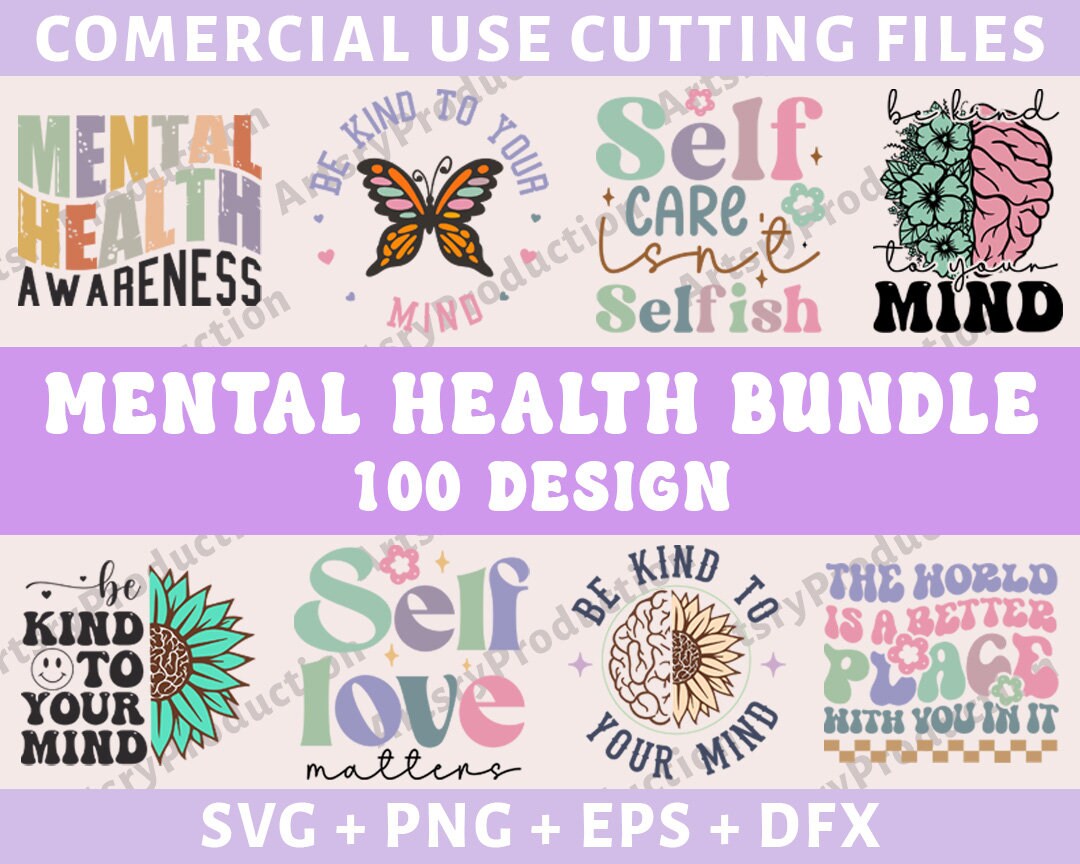 Mental Health Svg Bundle, Inspirational Svg, Positive Affirmations Svg ...