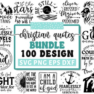 Christliches Zitate-Svg-Bundle, christliches SVG, religiöses SVG, Schrift-Svg, Bibelvers-Svg, gesegnetes SVG, Glaube-Svg, Schnittdateien für Cricut