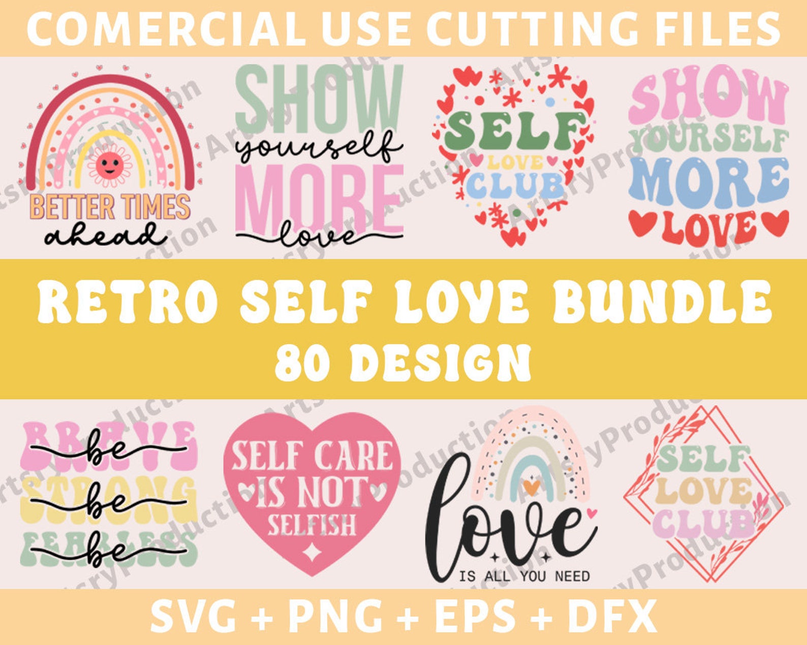 Retro Self Love Svg Bundle, Motivational Svg Bundle, Mental Health Svg ...