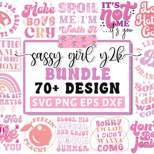 Retro Mädchen SVG Bundle, freche SVG, Girl Power, Mädchen Boss svg, niedliche svg, motivierende inspirierende svg, Groovy, Trendy, Cricut Silhouette Png