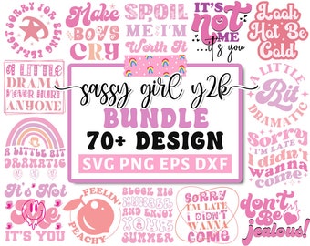 Retro Girl SVG Bundle, Sassy SVG, Girl Power, Girl Boss svg, Cute svg, Motivational Inspirational svg, Groovy, Trendy, Cricut Silhouette Png