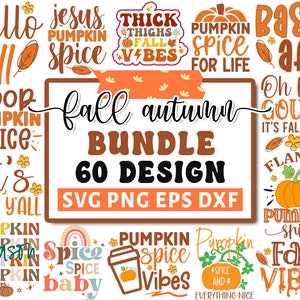 Fall Autumn Svg Bundle, Pumpkin Svg, Fall Svg, Autumn Svg, Thanksgiving Svg, Hello Fall Svg, Fall Sign Svg Png, Cricut Silhouette Png Vol 1