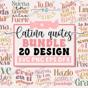Latein Positive Bundle Aufkleber SVG PNG, Lateinische Aufkleber SVG, Spanische Sprüche SVG, Quiero Puedo y lo Hase SVG, Mexikanische Aufkleber Png, Cricut