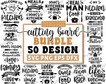 Schneidebrett SVG Bundle, lustiges Schneidebrett, Schneidebrett Laser, Backen Schneidebrett, Küche Handtuch, Charcuterie Brett, Cricut Silhouette