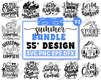 夏のSVGバンドル、ビーチSVG、サマータイムSVG、ビーチの面白い名言SVG、夏のカットファイル、夏の名言SVG、、CricutシルエットPNG V2