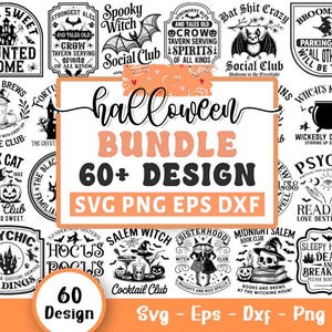 Halloween Vintage Sign Svg, Farmhouse Halloween Sign SVG Bundle, Halloween Welcome Svg, Spooky Svg, Ghost Svg, Svg Files For Cricut