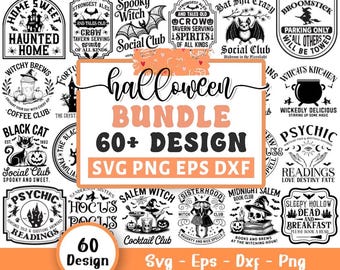 Halloween Vintage Sign Svg, Farmhouse Halloween Sign SVG Bundle, Halloween Welcome Svg, Spooky Svg, Ghost Svg, Svg Files For Cricut