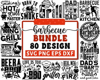 Barbeque SVG Bundle, BBQ Svg Bundle, Grilling Svg, Kitchen Svg, Funny Apron Svg, Bbq Master SVG, Funny Barbecue Dad, Svg Files For Cricut