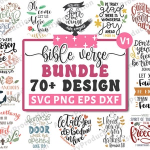 Bundle rétro de verset de la Bible Svg, Svg chrétien, Svg religieux, écriture Svg, Svg béni, Svg de Jésus, Dieu Svg, Svg foi, Cricut Silhouette V1