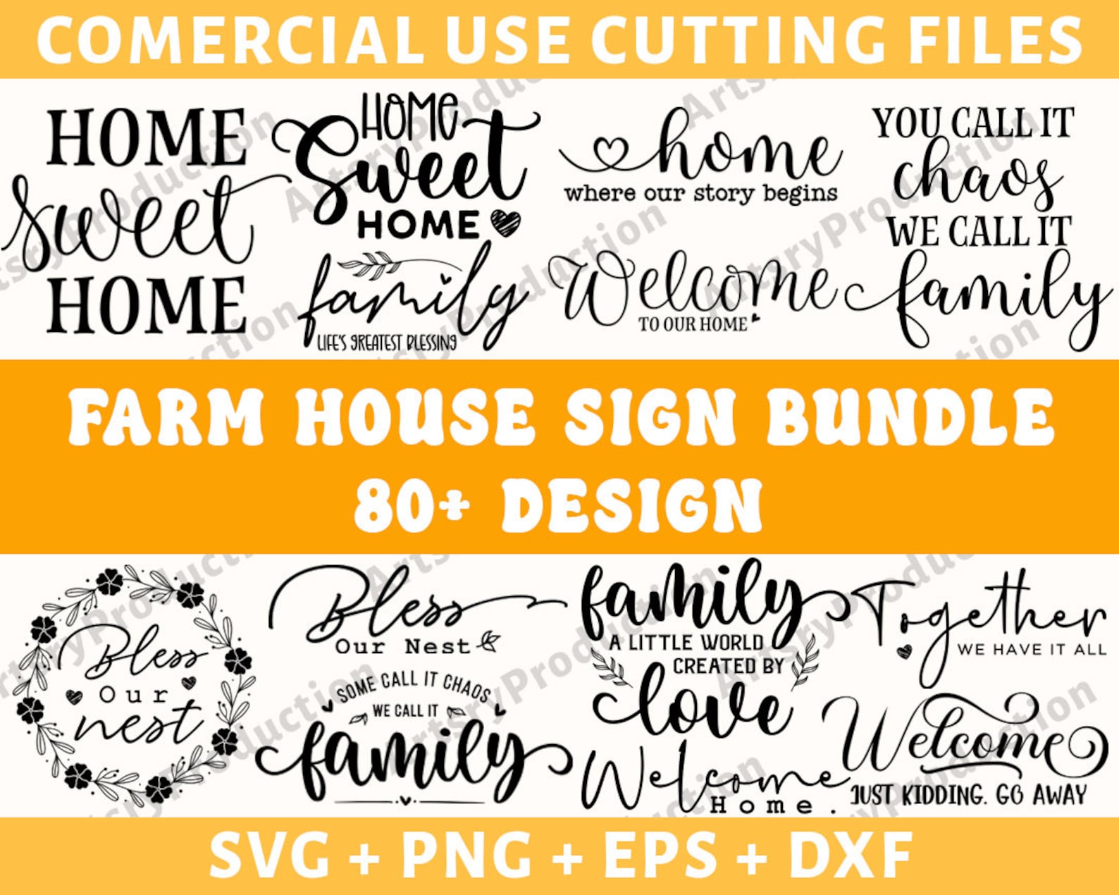 Farmhouse Sign Svg Bundle, Family Quotes Svg, Family Sign, Home Decor ...