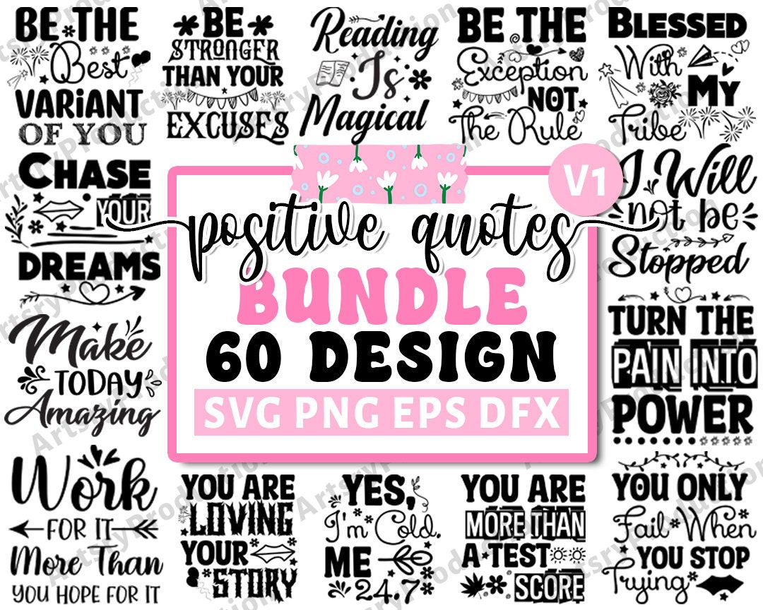 Positive Quote Svg, Self Love Svg, Affirmation Svg, Cute Inspirational ...