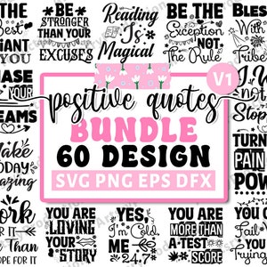 Positives Zitat svg, Selbstliebe svg, Affirmation svg, Süß Inspirational svg, Girl Power svg, Positives Zitat png, Cricut Silhouette Png Vol 1