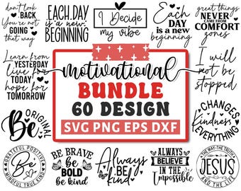 Motivational Svg Bundle, Inspirational Quotes Svg, Positive Svg, Self Love Svg, Mental Health, Mental Health Awareness, Cut Files for Cricut