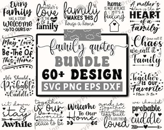 Familie Zitate SVG-Bundle, Familienschild, Wohnkultur Dekor, Silhouette, Familien Dekor, rustikale Bauernhaus Schild, Cricut Silhouette Png