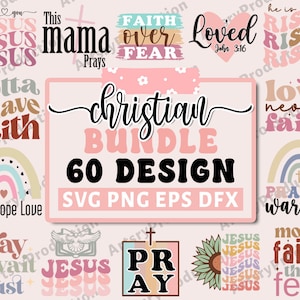 Pakiet Retro Christian Svg, Religijny Svg, Pismo Święte Svg, Werset Biblijny Svg, Błogosławiony Svg, Jezus Svg, Bóg Svg, Wiara Svg, Cricut Silhouette Png