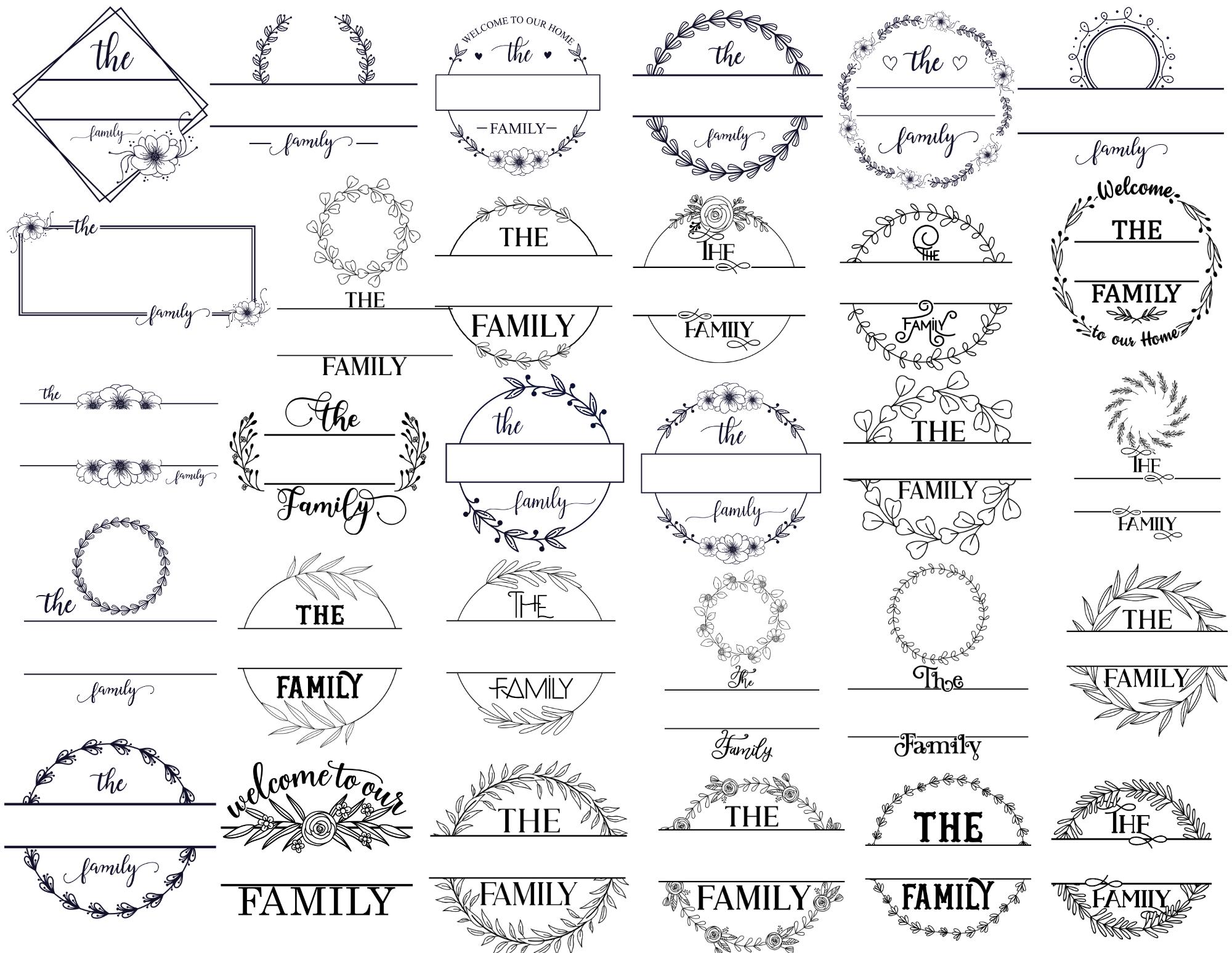 Family Monogram Svg Bundle, Welcome Sign Svg, Welcome Svg Bundle ...