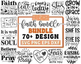 Glaubens-Svg-Bundle, Christliches Blatt-Svg, Religiöses Blatt-Svg, Schrift-Svg, Bibel-Vers-Svg, Gesegnetes-Svg, Christliches Zitat-Svg, Schnittdateien für Cricut