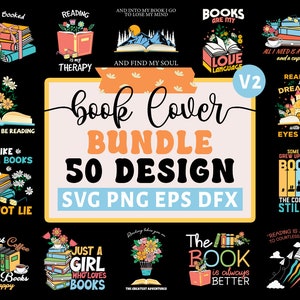 Book Lover Bundle SVG file, Love to Read svg, Library svg, Flower Books svg, Magic, Fantasy, Mystical, Floral Books cut file, Reading png V2