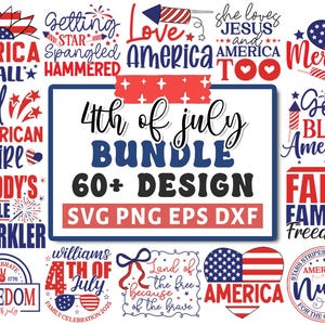 4th of July SVG Bundle, July 4th Svg, Independence Day Svg, Patriotic svg, American Flag Svg, Fourth of July Svg, Cut Files for Cricut