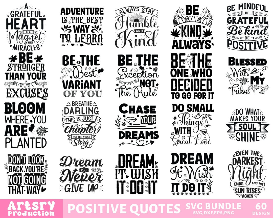 Positive Quote Svg, Self Love Svg, Affirmation Svg, Cute Inspirational ...