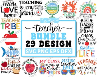 Teacher Svg Bundle,Teacher Appreciation,Teacher Svg Bundle,Teacher Quotes,Teacher Sayings,School Svg Bundle,Clipart,Cricut silhouette png
