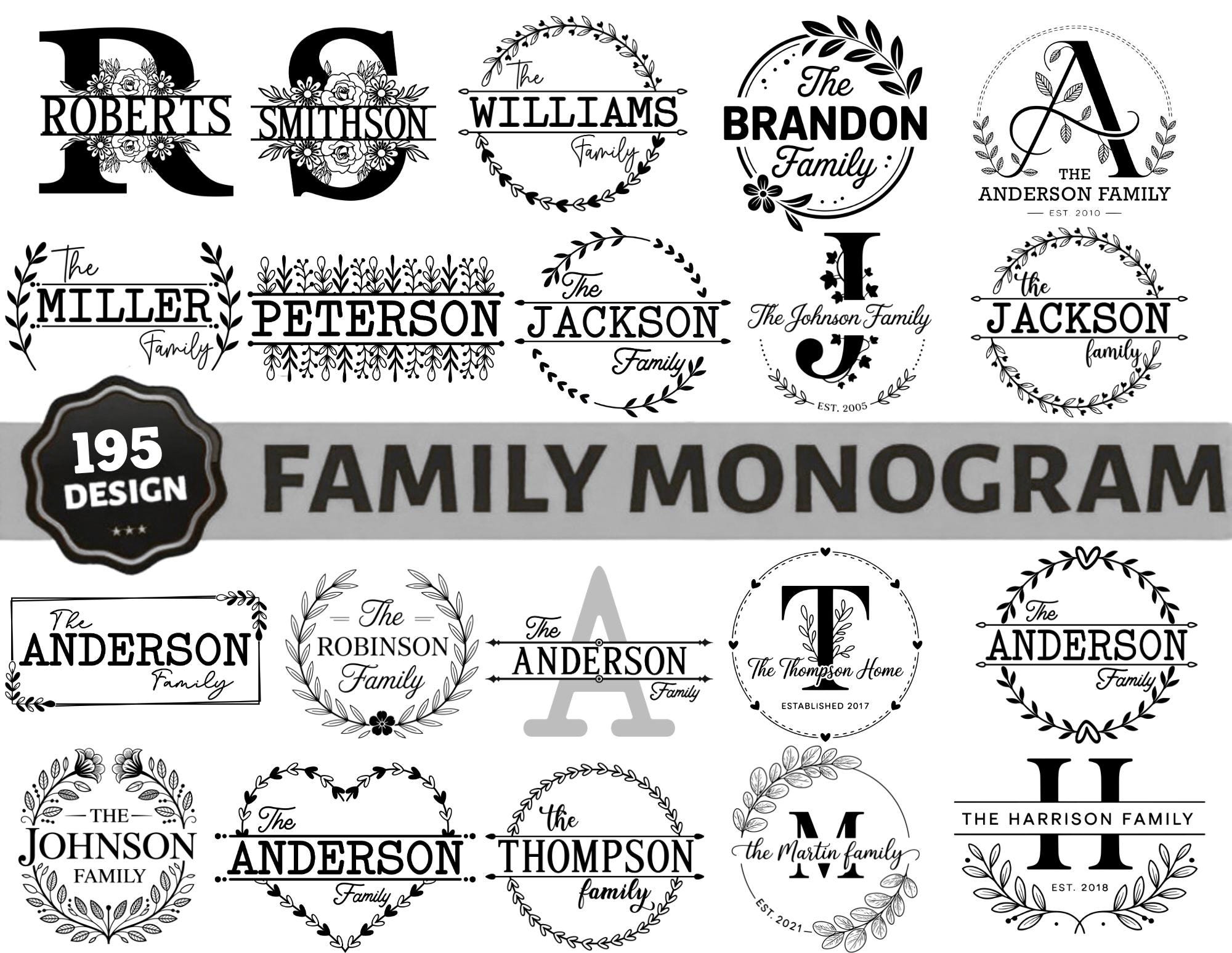 Family Monogram Svg Bundle, Welcome Sign Svg, Welcome Svg Bundle ...