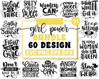 Girl Power Svg Bundle, International Women's Day Svg, Women Day Quote, Womens Power Svg, Warrior Women Svg, March 8 Svg, Girl Empowerment V1