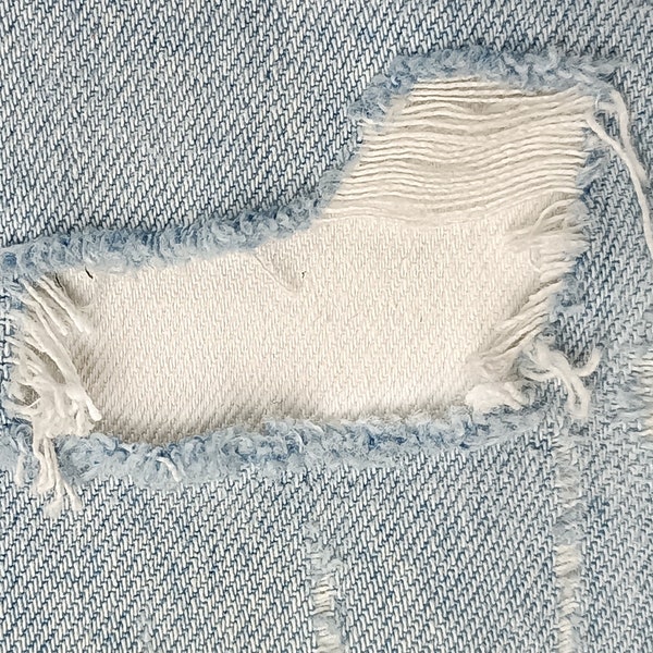 Patch thermocollant pour jeans, pour réparer les trous, patch en tissu, réparation de jeans, denim écusson blanc, patch genoux