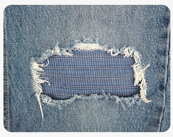 Jeans-Patches zum Aufbügeln, Löcher zu reparieren, Risse in Ihrem Jeans, Jeans-Patch, Jeans-Patch, Blue Japaner, Knieflicken