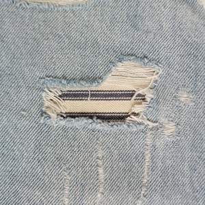 Jeans-Patches zum aufbügeln, Patches für Jeans, blaue Flecken, Löcher, Risse, Löcher in der Jeans, Jeansstoff, Knieflicken Bild 3