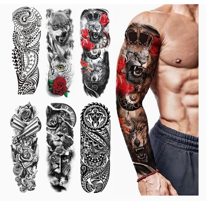 Thrúd GOW Temporary Tattoos for Cosplayers. 2 Full Sleeves 