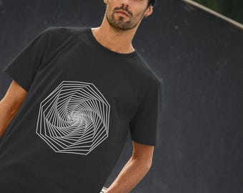 Men's Organic Cotton T-shirt: Minimalist Abstract Graphic Tee Portal (Print on Demand)