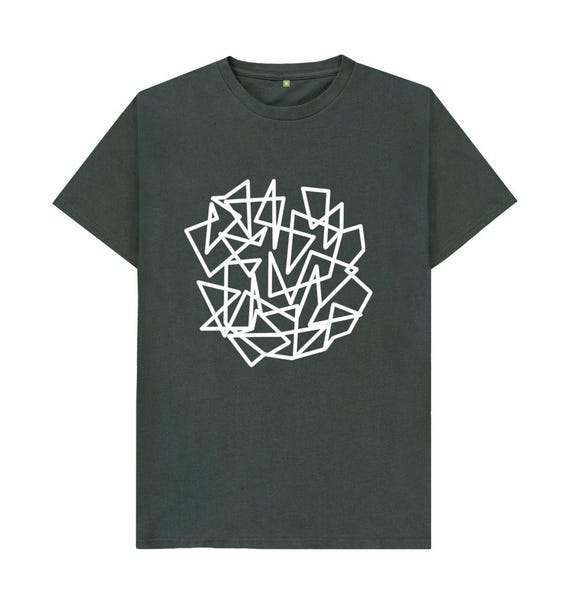 Organic Cotton Men's T-shirt Abstract Lines 2 Minimalist