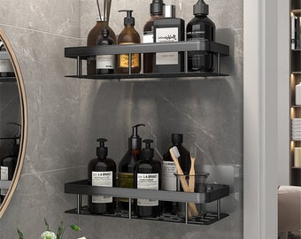 Bathroom Shelving - Punch Free Shelving - Bathroom Organiser - Floating Shelf for Bathroom - Shampoo and Shower Gel Organiser