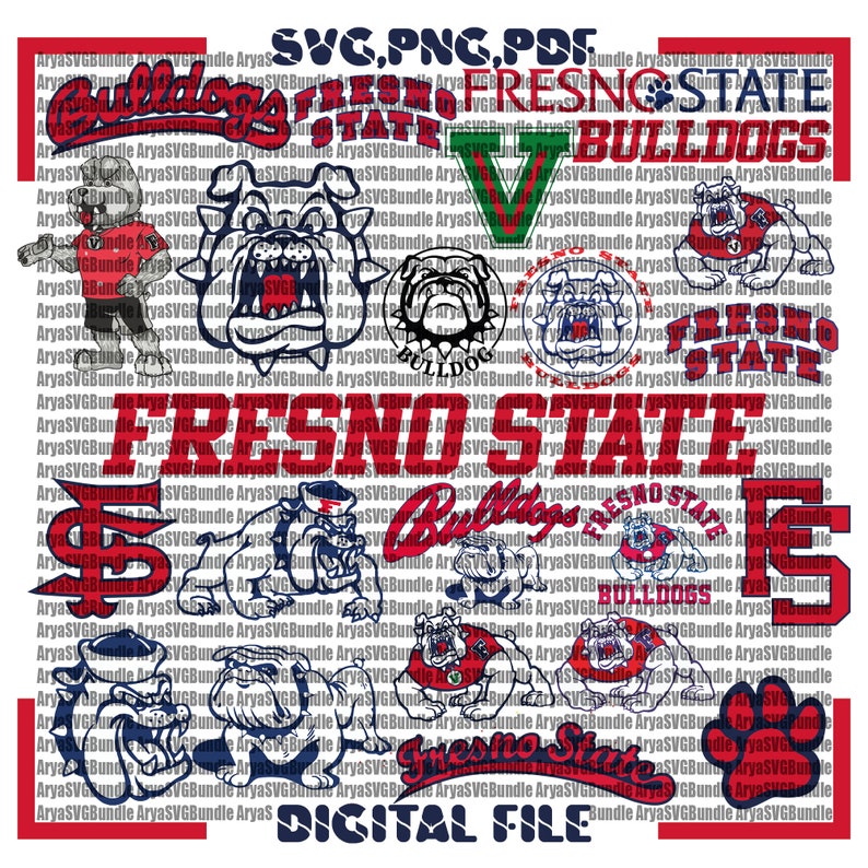 Fresno State University SVG, Bulldogs SVG, Athletics, Game Day, Mom