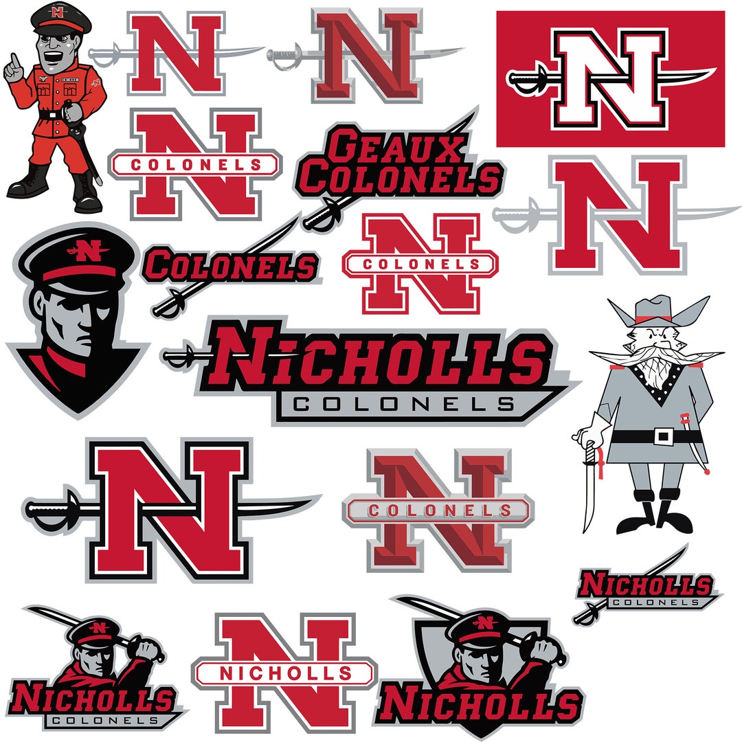 Nicholls State University SVG, Colonels SVG, Football Team, Game Day, Football Mom, Basketball