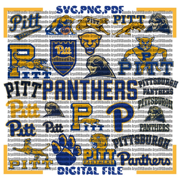 Universidad de Pittsburgh SVG, Panthers SVG, Atletismo, Pitt, Día del Juego, Mamá, Baloncesto, Universidad, Fútbol, Descarga Instantánea.