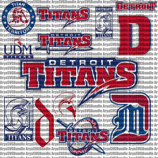 Titans SVG, Football Team, Basketball, Collage, Athletics, Game Day, Detroit Mercy SVG, Mom, Ready For Cricut, Instant Download.