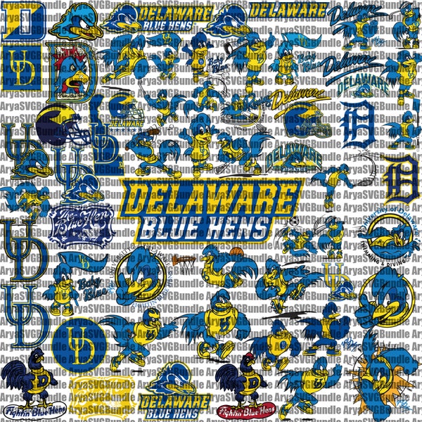 Blue Hens SVG, Football Team, Basketball, Collage, Athletics, Game Day, Delaware Fightin SVG, Mom, Ready For Cricut, Instant Download.