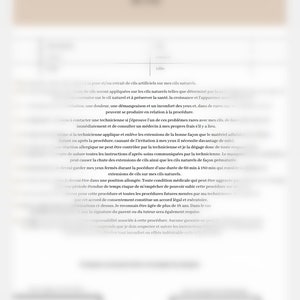 Eyelash extension consent form