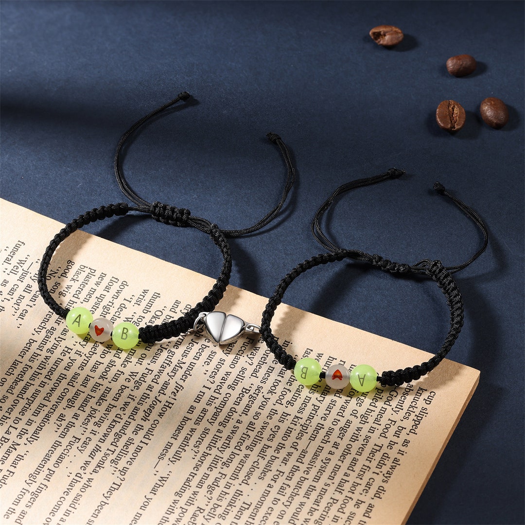 2 Pièces Bracelet De Couple Magnétique D'Attraction Mutuelle Bracelet