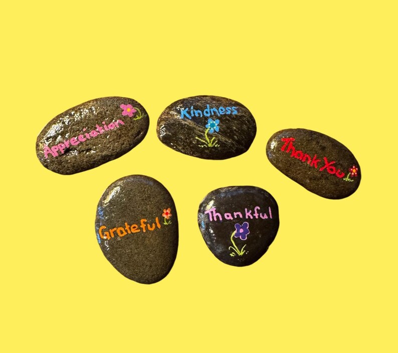 Luscious Flowers Hand-painted on Rocks, Party Favors, Garden ...