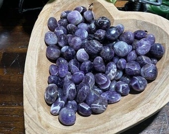 Chevron Amethyst Tumbled Crystal, 20-25 mm