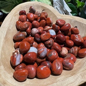 Red Jasper Tumbled Crystal, Red Jasper Gemstone, Root Chakra, Grounding Stone, 20-25 mm