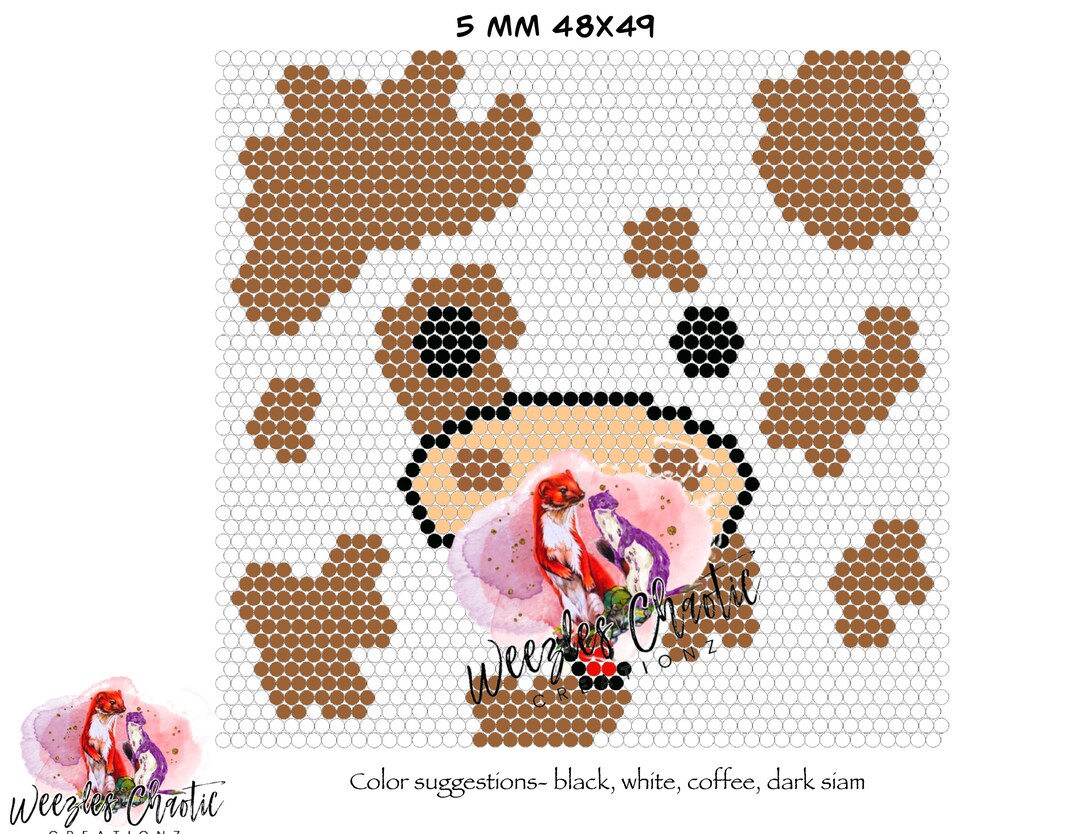 5 Mm Chocolate Cow Rhinestone Template - Etsy